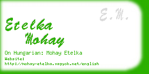 etelka mohay business card